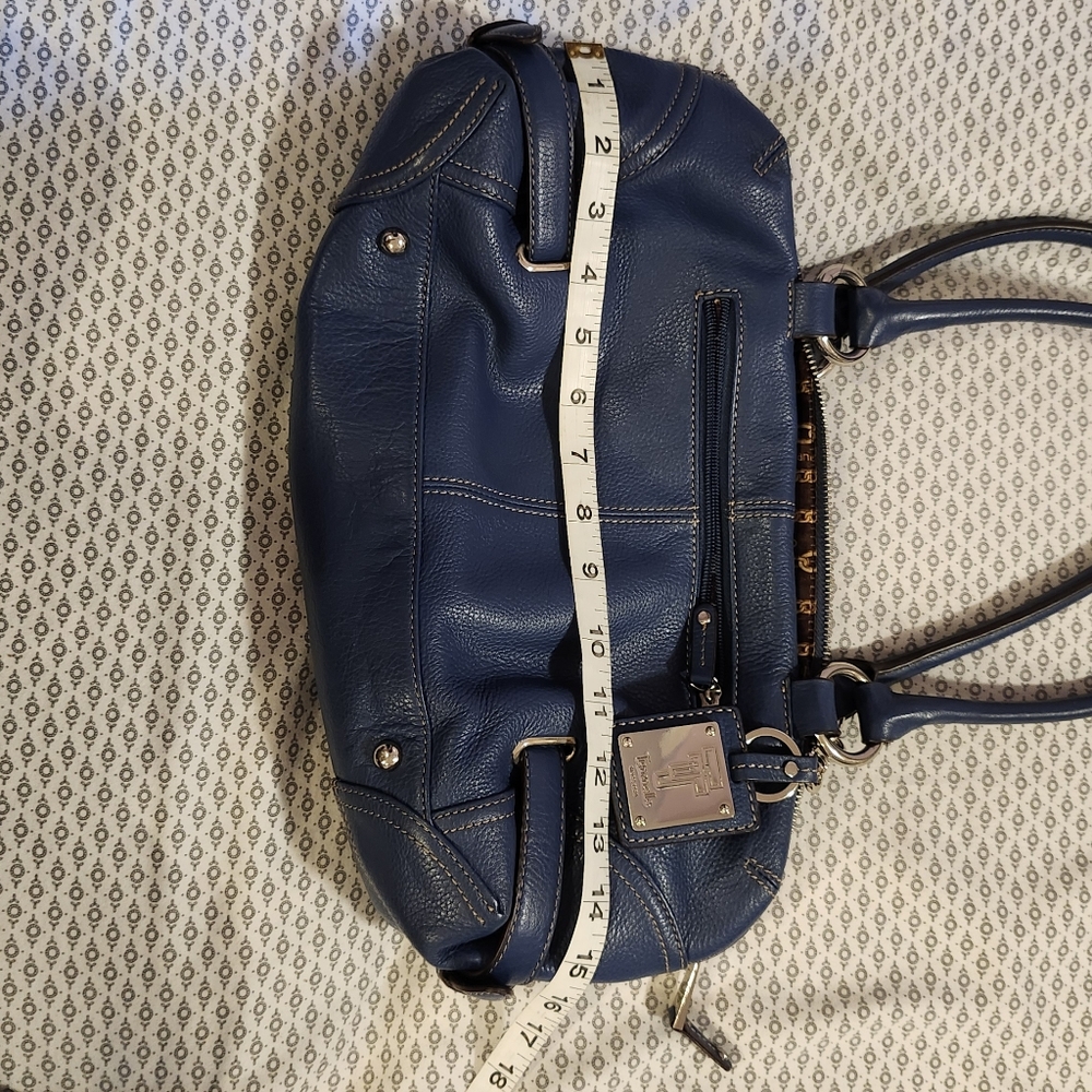 Shoulder bag blue leather